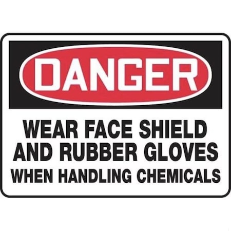 Accuform OSHA DANGER SAFETY SIGN WEAR FACE MPPE012XP MPPE012XP